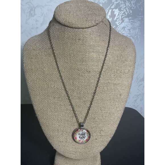 Be Still And Know Pendant Necklace With Chain & Lobster Clasp - Picture 1 of 5